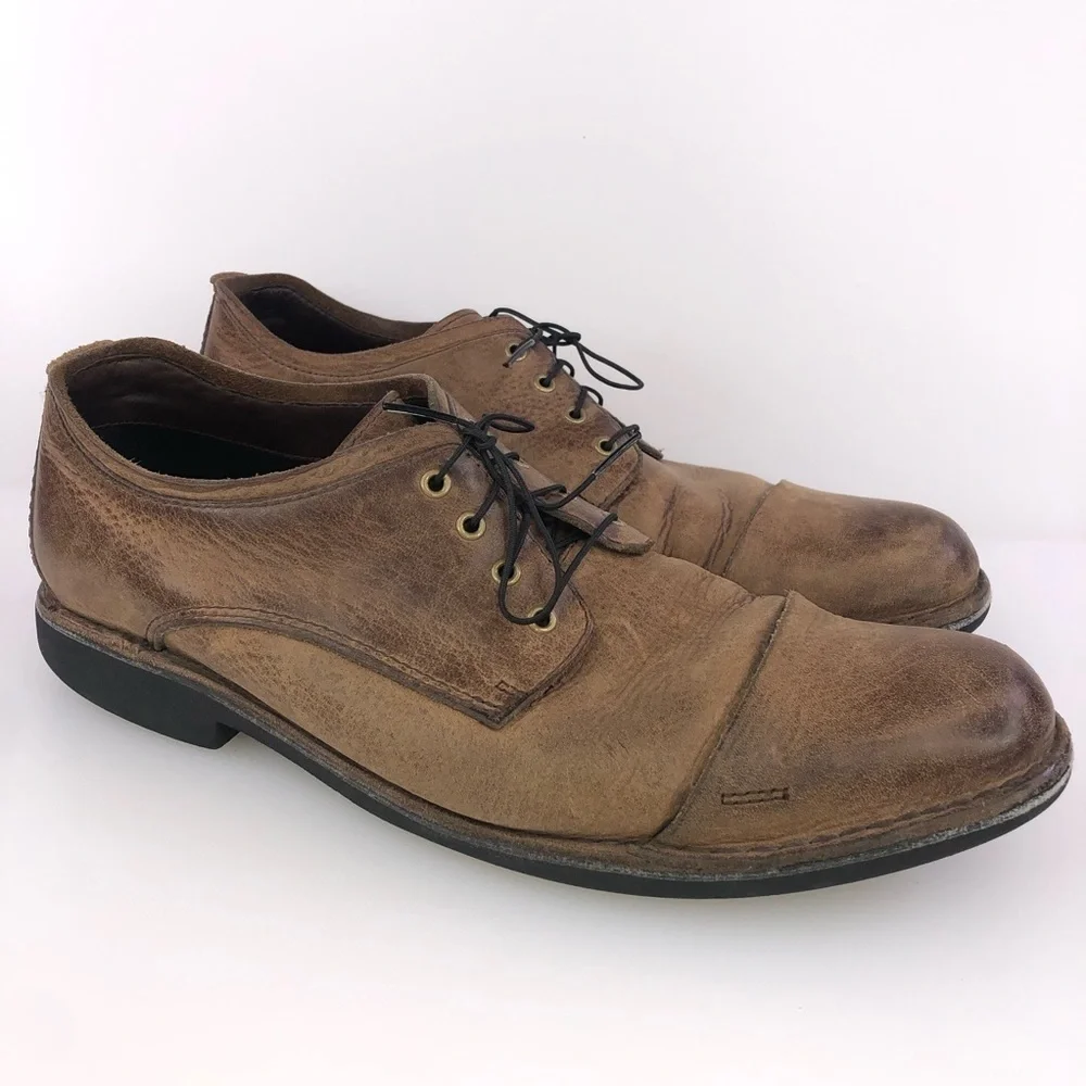 Cole Haan Brown Leather Cap Toe Oxford Dress Shoes Size 10